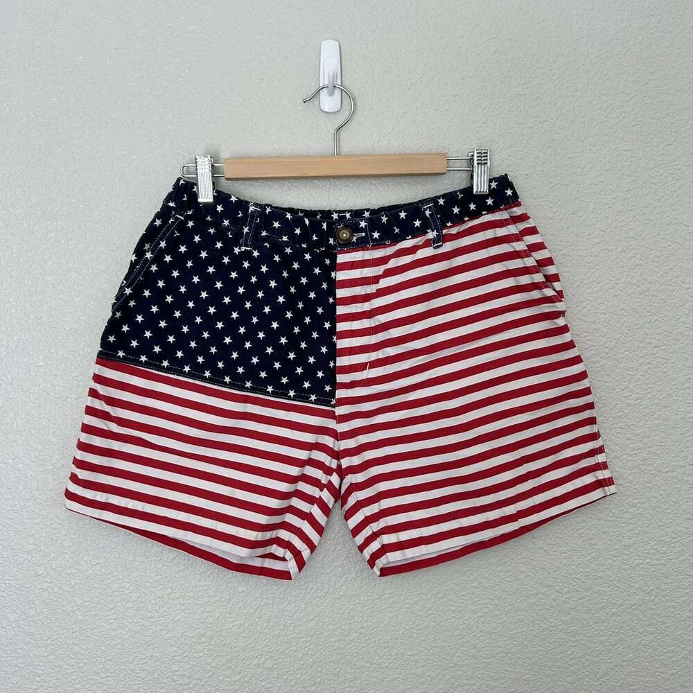 Chubbies The ‘Mericas USA American Flag Patriotic Shorts Size L Red White Blue
